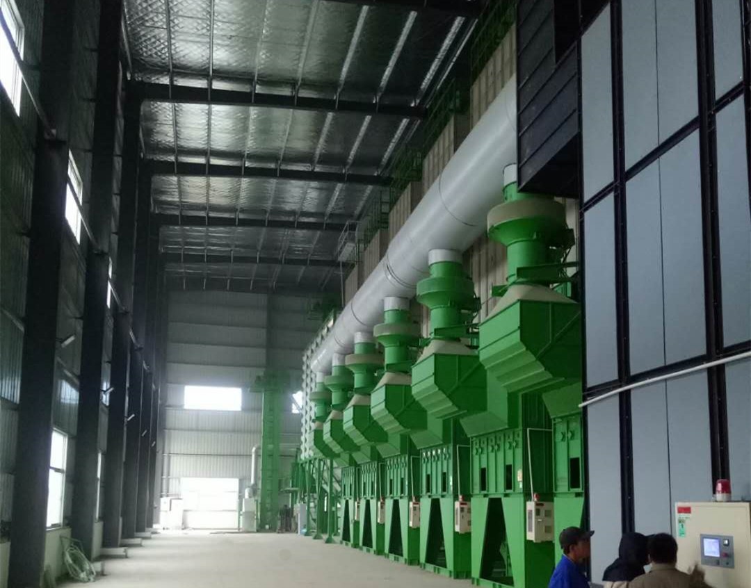 (32 tons × 6 units) Batch capacity 192 tons  fully automatic grain drying line