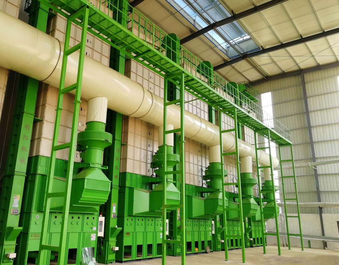 (30 tons × 6 units) Batch capacity 180 tons  fully automatic grain drying line